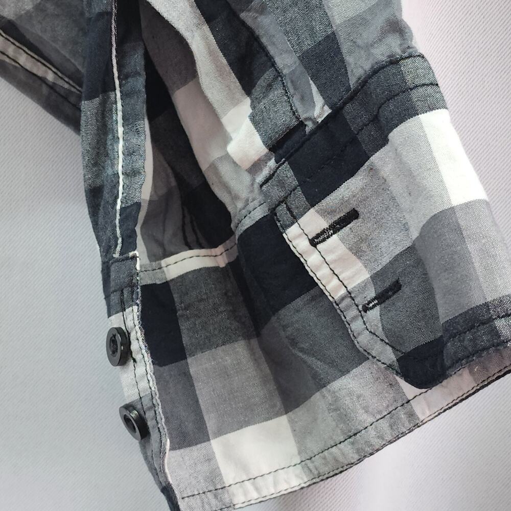 Eighty Eight Shirt Men XLARGE Platinum Button-Up Cowboy Plaid Cotton Casual - Picture 4 of 8